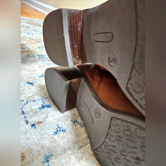 Etienne Aigner Chastity Equestrian Embossed Riding Women's Boots Leather Upper 6 - Picture 8 of 12